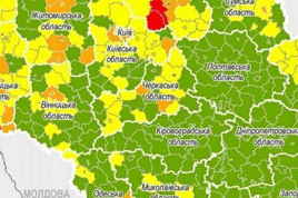 Місто Черкаси та Черкаський район у жовтій зоні