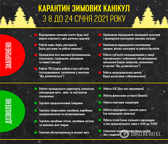 Карантин «зимових канікул»: про заборонене та дозволене